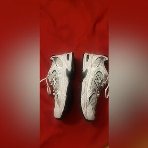 New Balance White and Gray Running Shoes